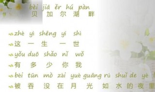 贝加尔湖畔歌词是什么意思 加贝尔的湖畔歌词