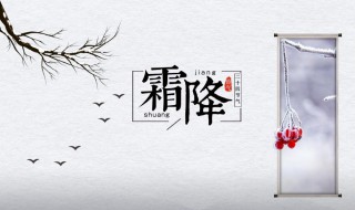 霜降节气习俗介绍最新 霜降节气百度百科