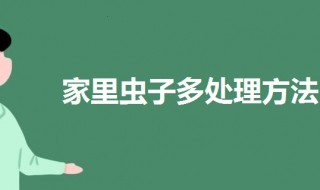 家里面虫子多怎么处理（家里面虫子多怎么处理好）