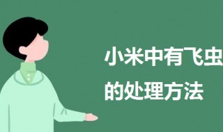 小米中有飞虫怎么处理（小米里有飞虫还能不能吃）
