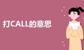 打CALL的意思是什么 打call 的意思