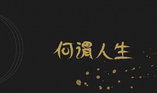 何为人生用一句话概括（何为人生用一句话概括出来）