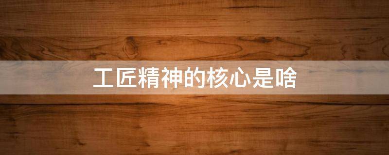 工匠精神的核心是啥（“工匠精神”的核心是(）