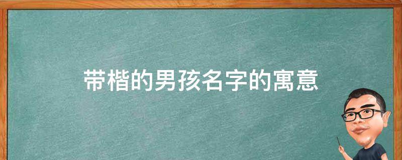 带楷的男孩名字的寓意（带楷的名字男孩名字）