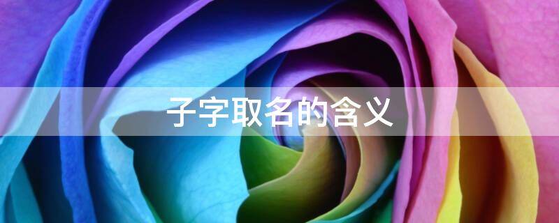 子字取名的含义 子字取名的含义和寓意