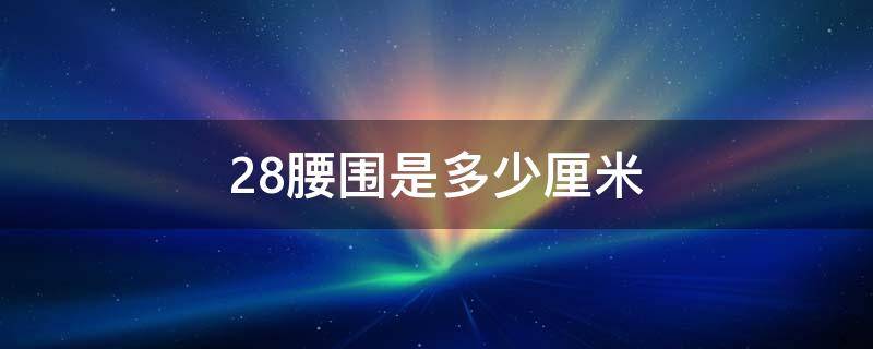 28腰围是多少厘米 28腰围是多少厘米女的